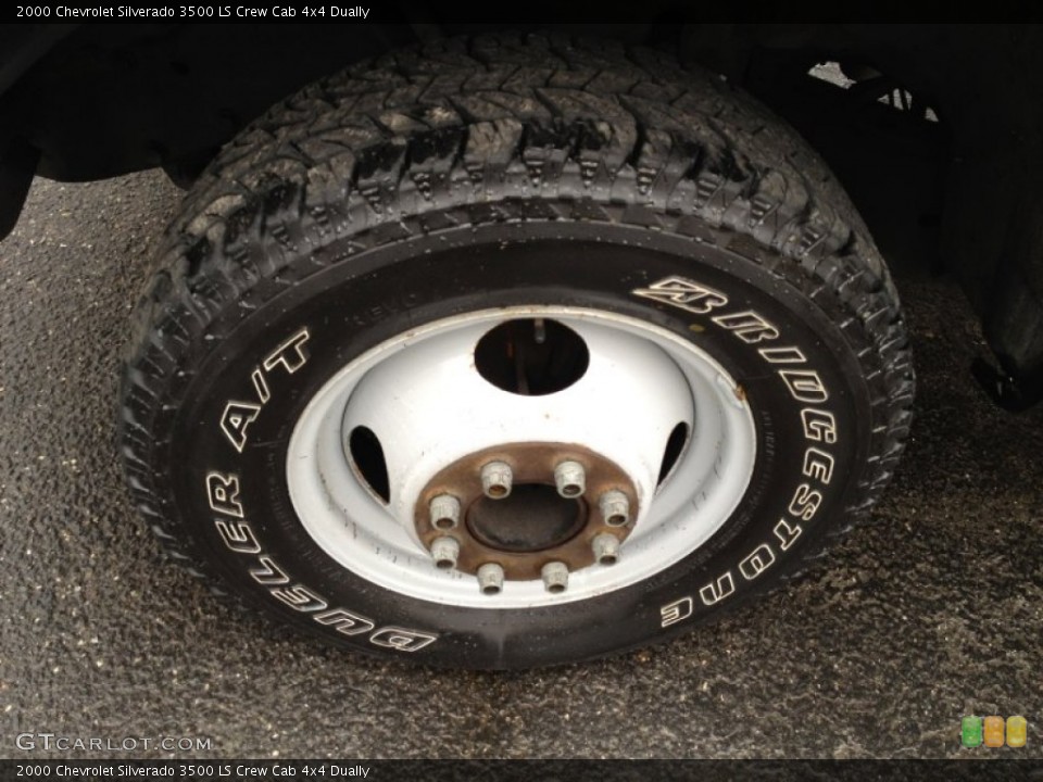 2000 Chevrolet Silverado 3500 LS Crew Cab 4x4 Dually Wheel and Tire Photo #74885652