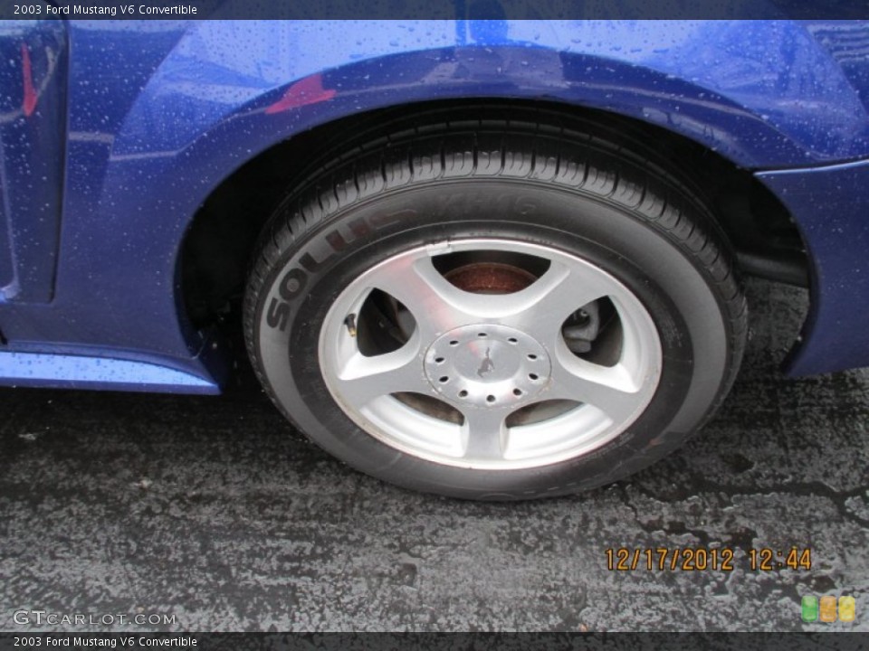 2003 Ford Mustang V6 Convertible Wheel and Tire Photo #74893965