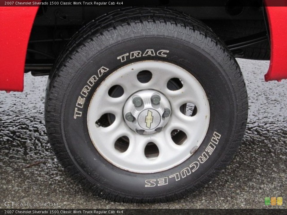 2007 Chevrolet Silverado 1500 Classic Work Truck Regular Cab 4x4 Wheel and Tire Photo #74952286
