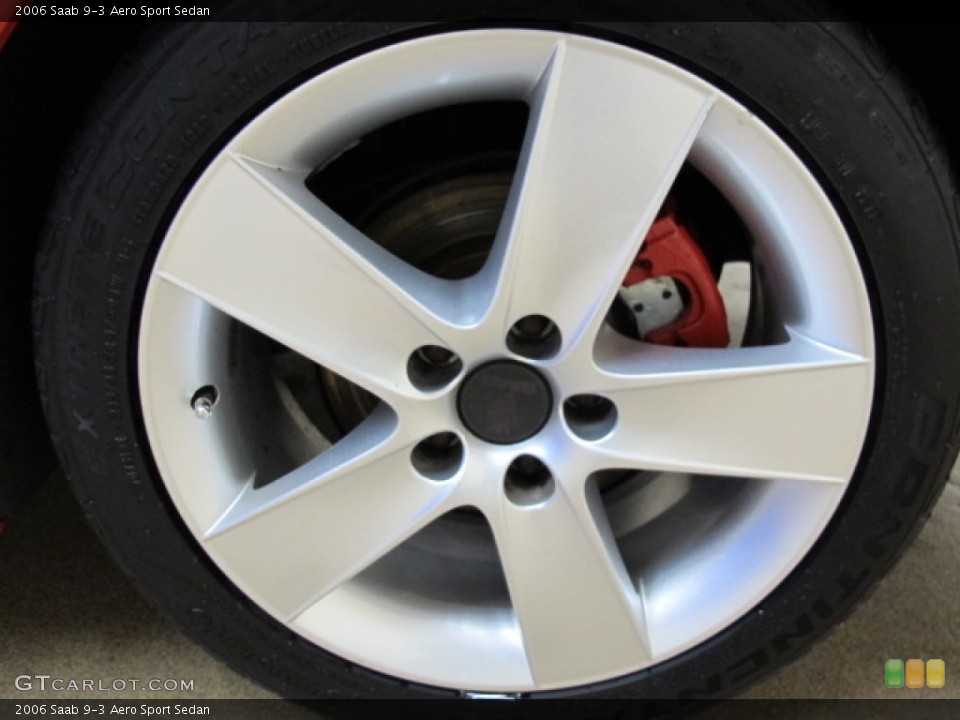 2006 Saab 9-3 Aero Sport Sedan Wheel and Tire Photo #75034665