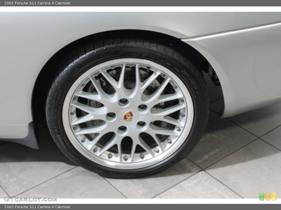 2003 Porsche 911 Carrera 4 Cabriolet Wheel and Tire Photo #75053775