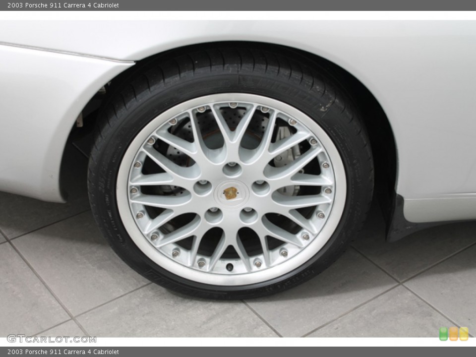 2003 Porsche 911 Carrera 4 Cabriolet Wheel and Tire Photo #75053799