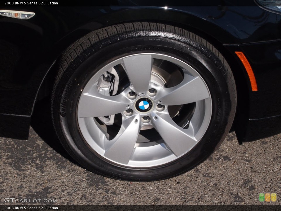 2008 BMW 5 Series 528i Sedan Wheel and Tire Photo #75114969