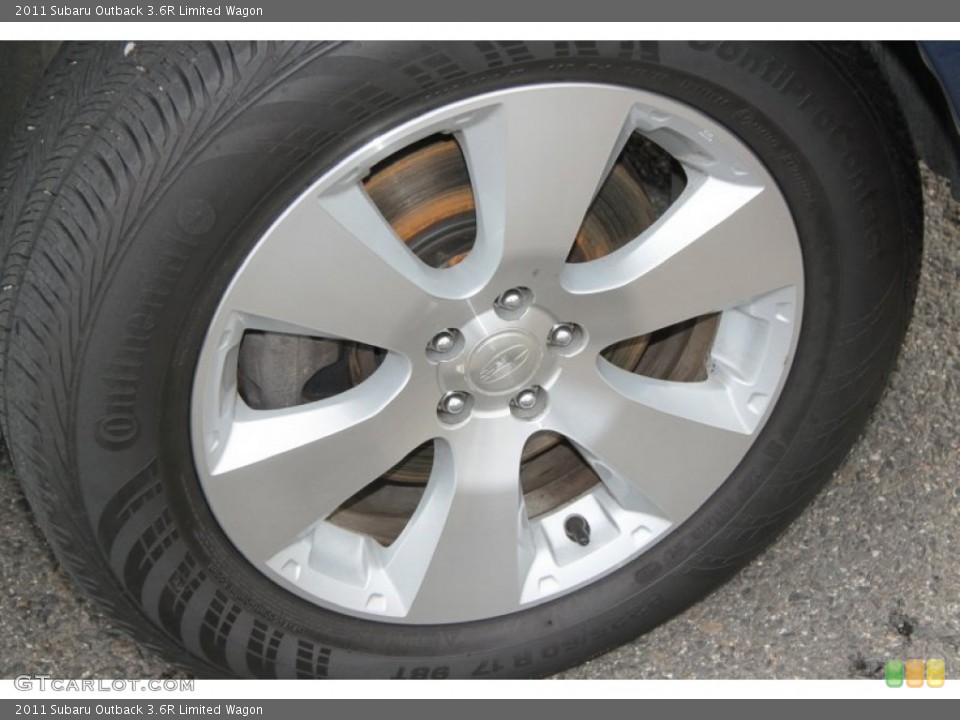 2011 Subaru Outback 3.6R Limited Wagon Wheel and Tire Photo #75195912