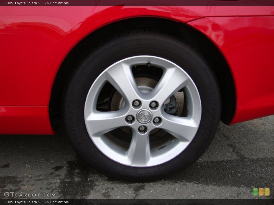 2005 Toyota Solara SLE V6 Convertible Wheel and Tire Photo #75197444