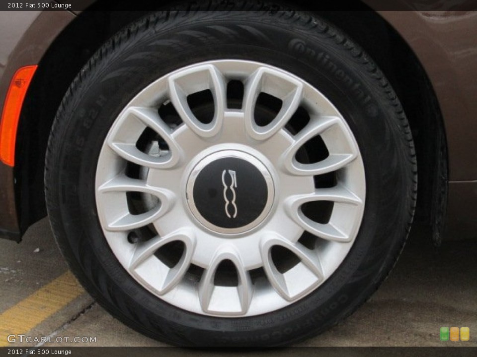 2012 Fiat 500 Lounge Wheel and Tire Photo #75203043