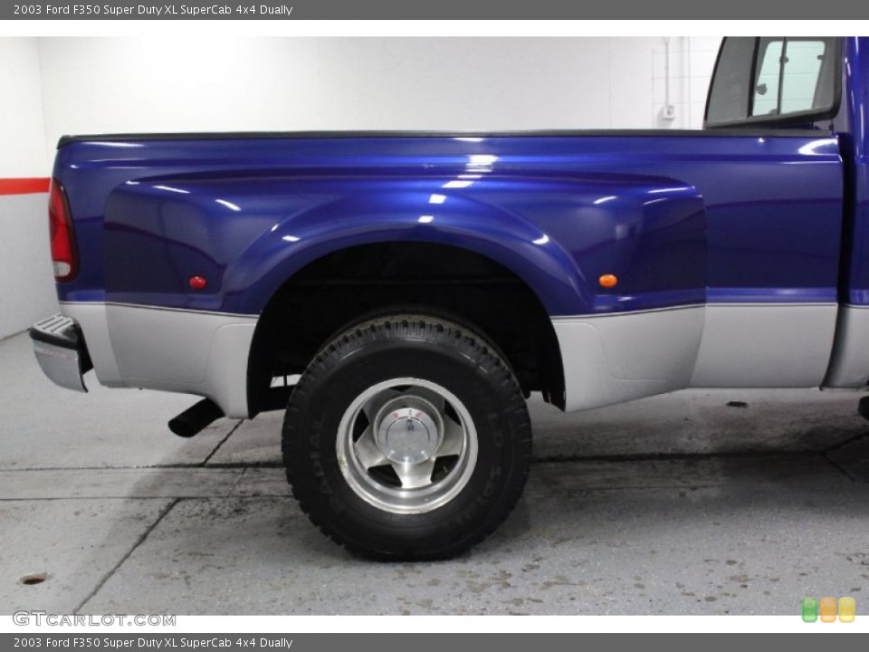 2003 Ford F350 Super Duty XL SuperCab 4x4 Dually Wheel and Tire Photo #75218498