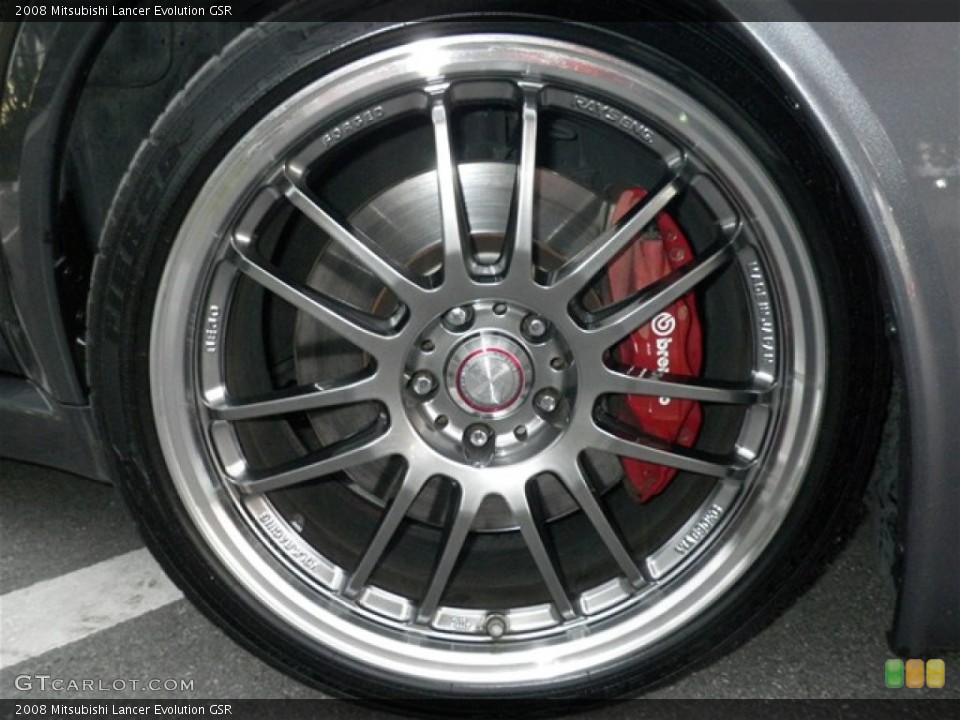 2008 Mitsubishi Lancer Evolution GSR Wheel and Tire Photo #75317967