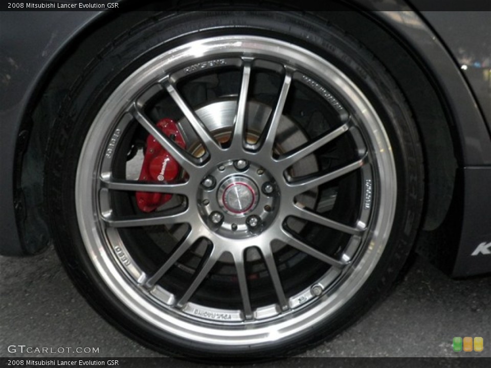 2008 Mitsubishi Lancer Evolution GSR Wheel and Tire Photo #75318018