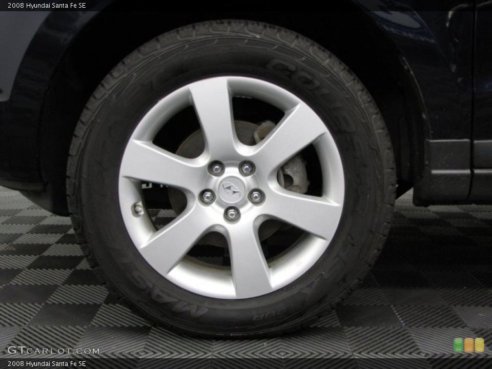 2008 Hyundai Santa Fe SE Wheel and Tire Photo #75334901
