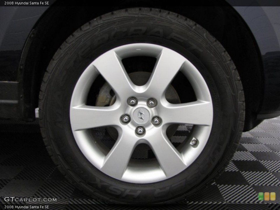 2008 Hyundai Santa Fe SE Wheel and Tire Photo #75334917