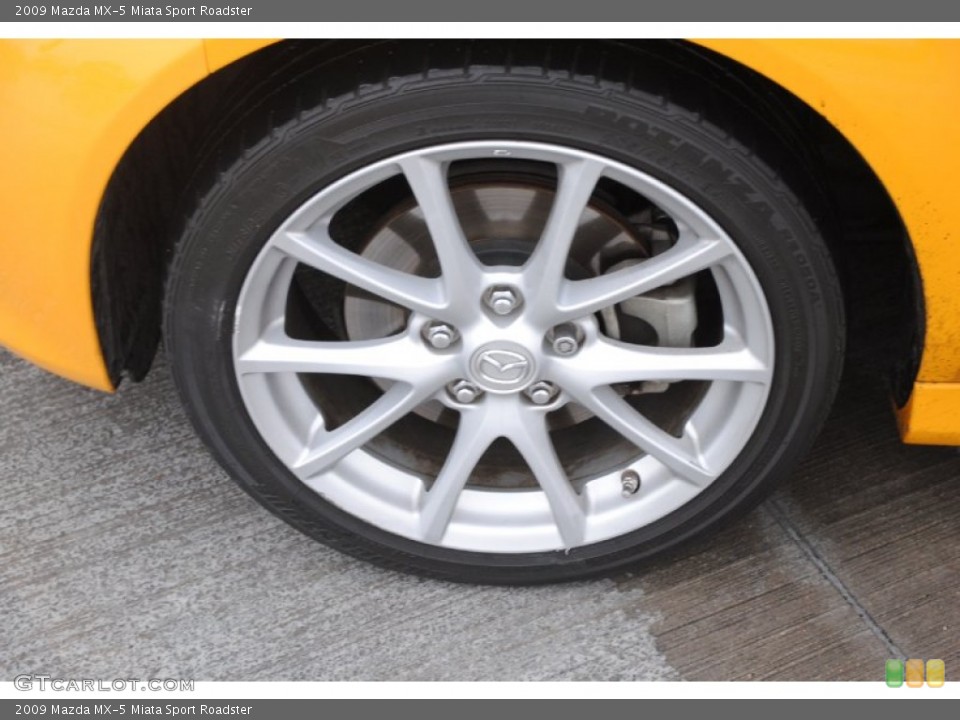 2009 Mazda MX-5 Miata Sport Roadster Wheel and Tire Photo #75366290