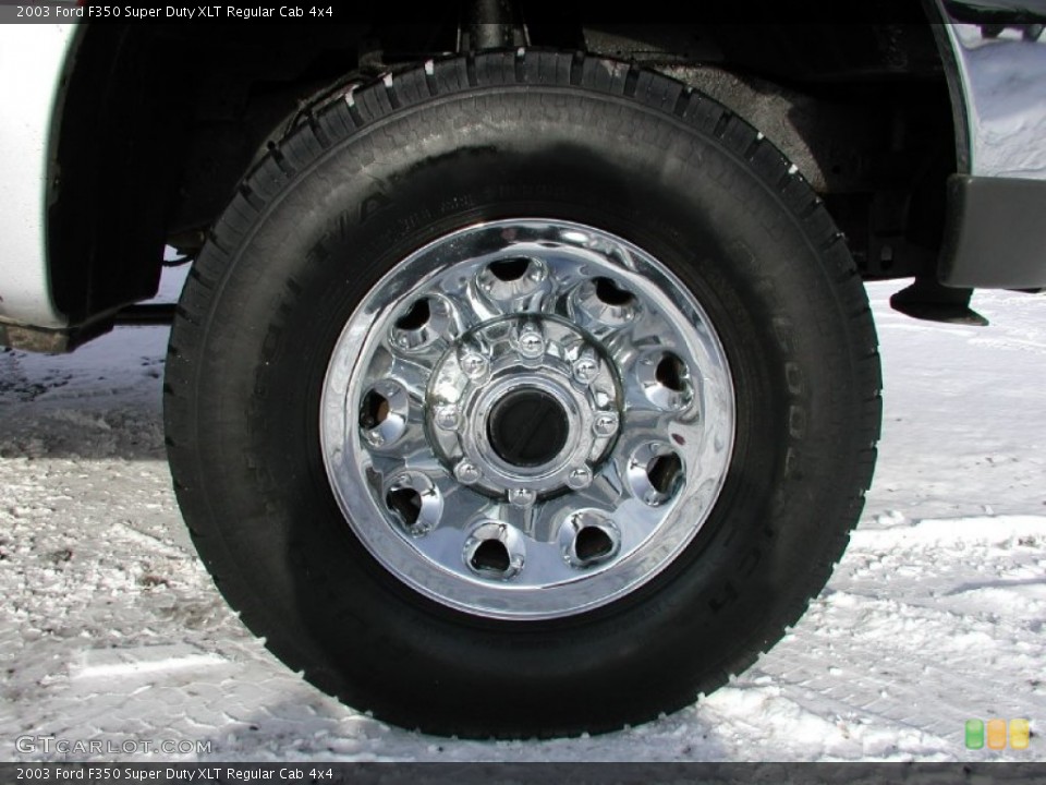 2003 Ford F350 Super Duty XLT Regular Cab 4x4 Wheel and Tire Photo #75378575