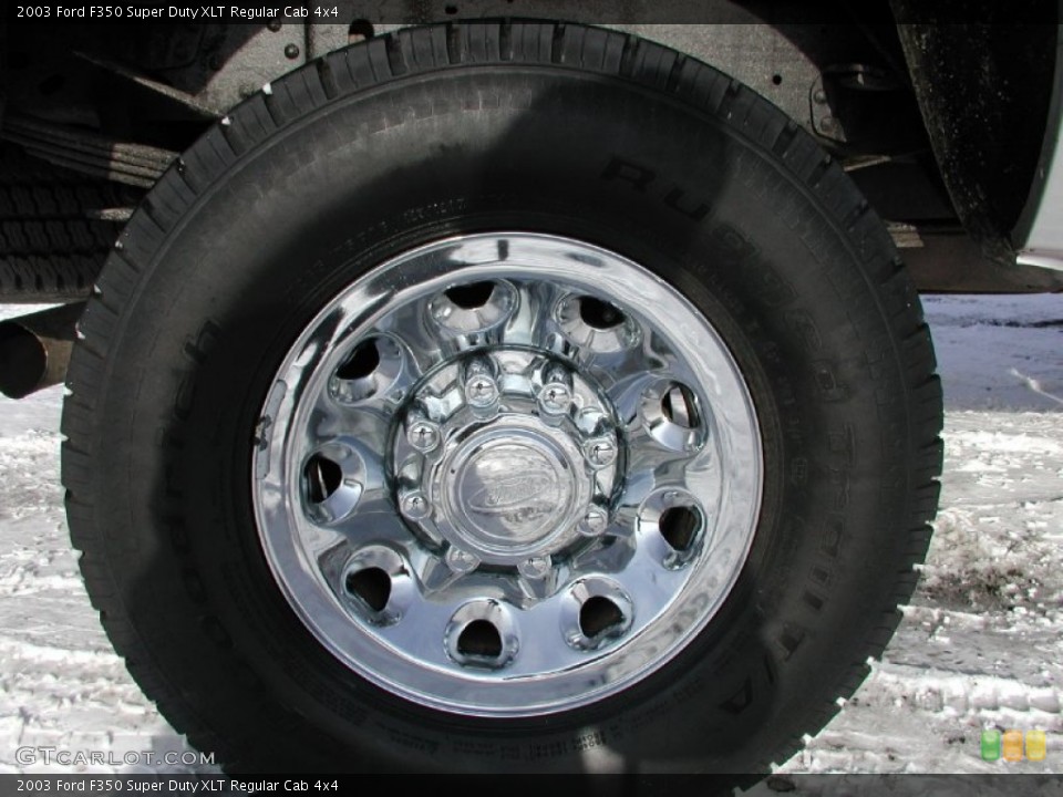 2003 Ford F350 Super Duty XLT Regular Cab 4x4 Wheel and Tire Photo #75378695