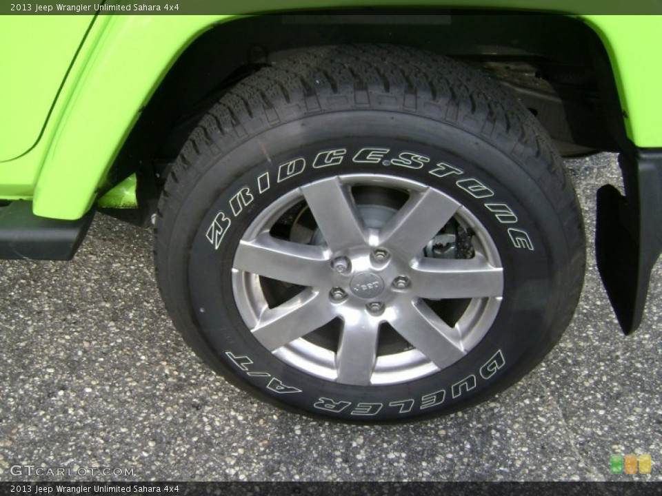 2013 Jeep Wrangler Unlimited Sahara 4x4 Wheel and Tire Photo #75481454