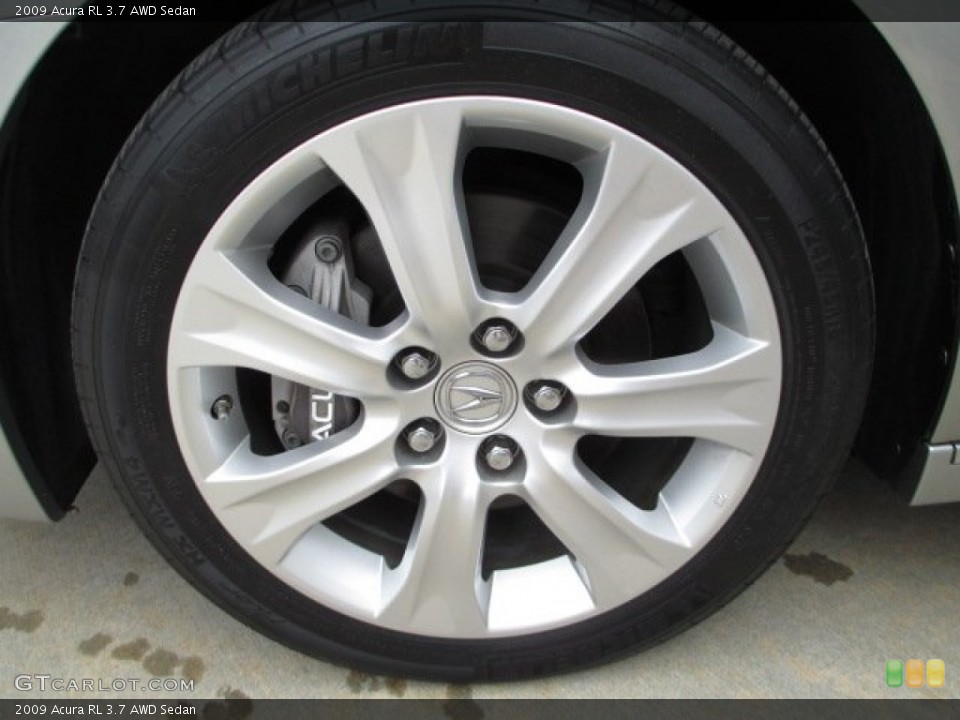 2009 Acura RL 3.7 AWD Sedan Wheel and Tire Photo #75497348