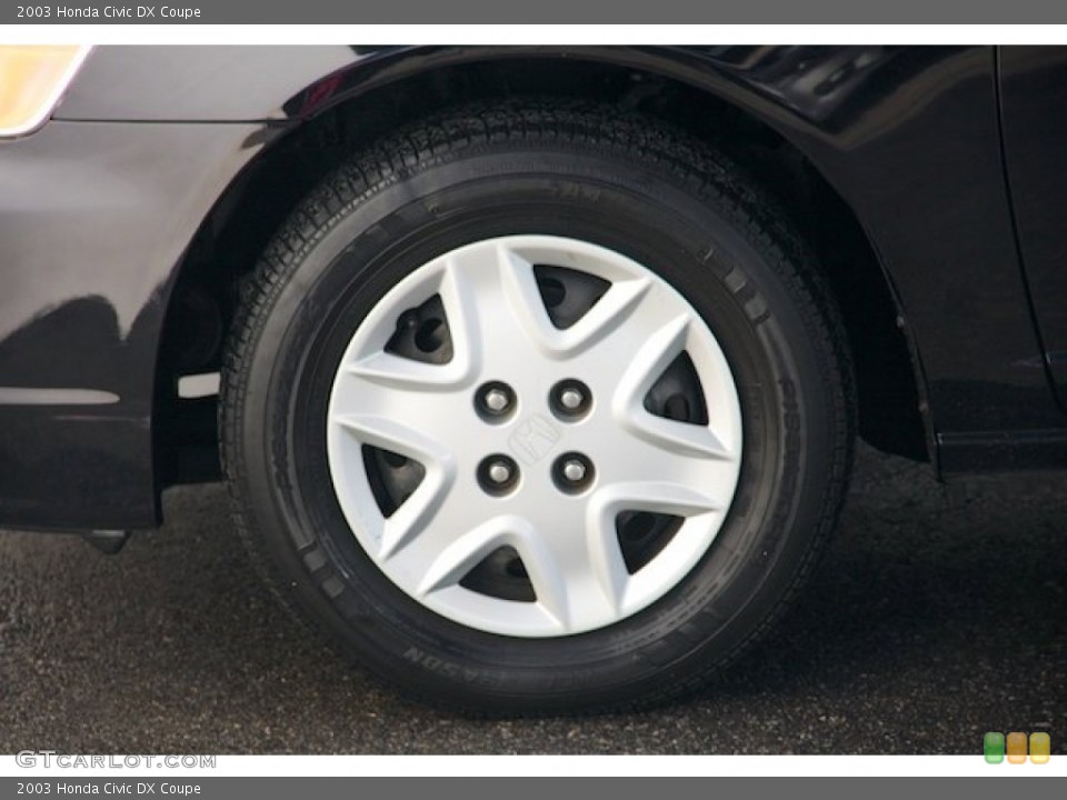 2003 Honda Civic DX Coupe Wheel and Tire Photo #75612982