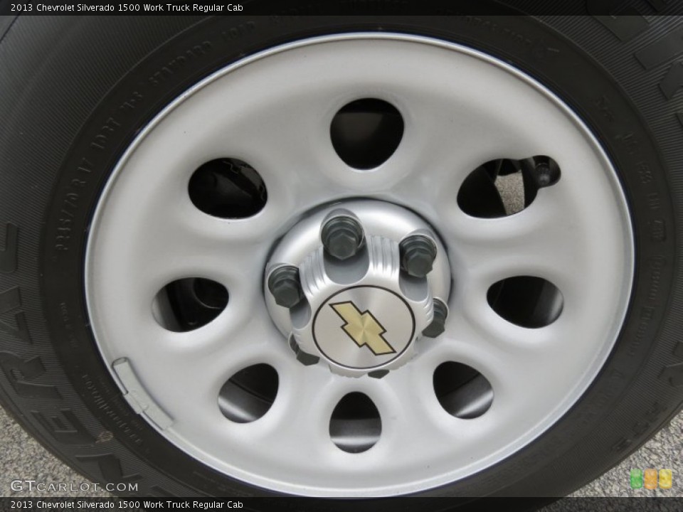 2013 Chevrolet Silverado 1500 Work Truck Regular Cab Wheel and Tire Photo #75621740