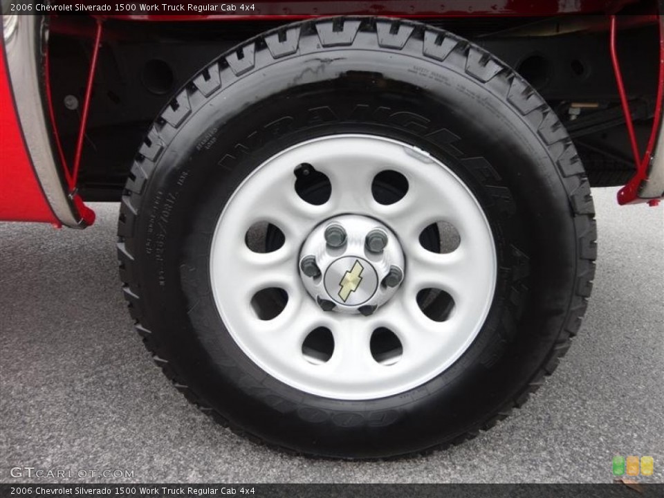 2006 Chevrolet Silverado 1500 Work Truck Regular Cab 4x4 Wheel and Tire Photo #75706700