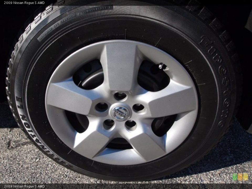 2009 Nissan Rogue S AWD Wheel and Tire Photo #75772772