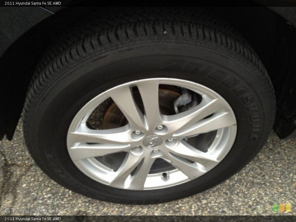 2011 Hyundai Santa Fe SE AWD Wheel and Tire Photo #75883547