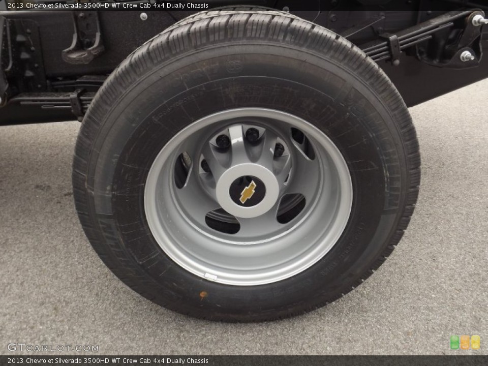 2013 Chevrolet Silverado 3500HD WT Crew Cab 4x4 Dually Chassis Wheel and Tire Photo #75916558