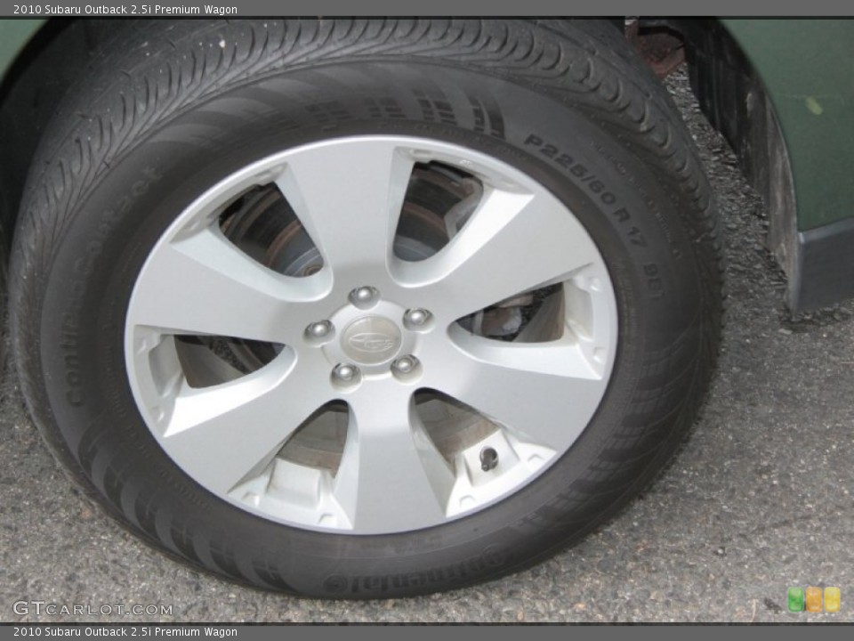 2010 Subaru Outback 2.5i Premium Wagon Wheel and Tire Photo #76227110