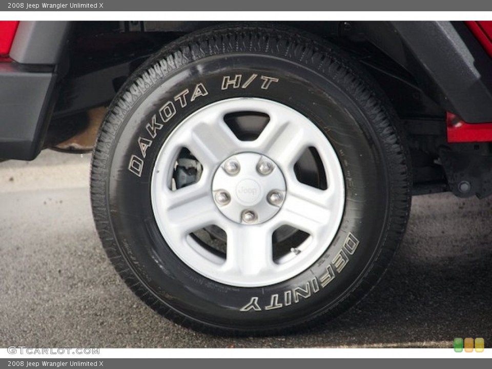 2008 Jeep Wrangler Unlimited X Wheel and Tire Photo #76247648