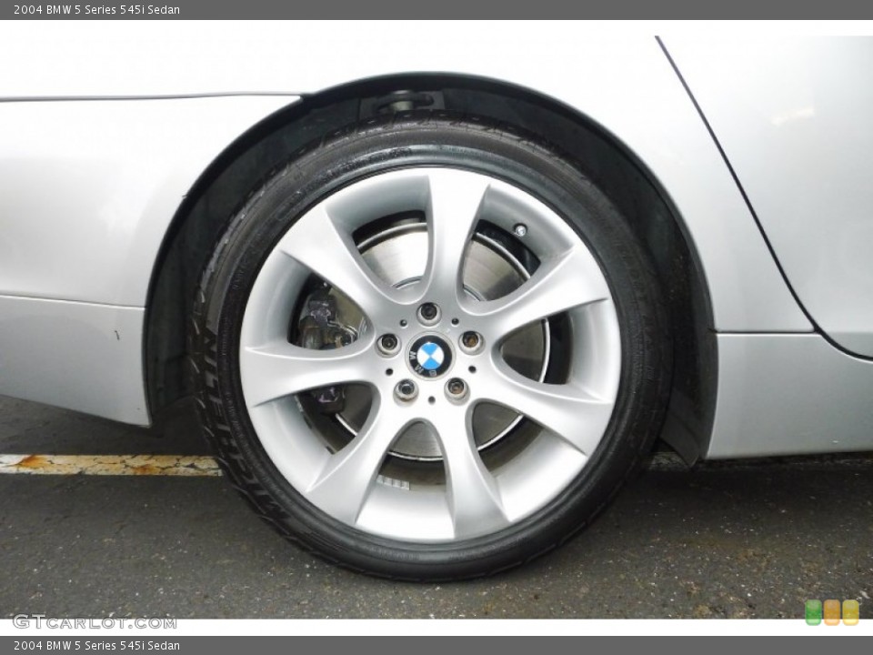 2004 BMW 5 Series 545i Sedan Wheel and Tire Photo #76274573