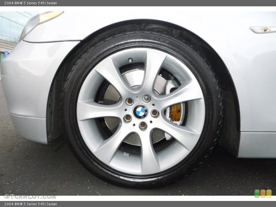 2004 BMW 5 Series 545i Sedan Wheel and Tire Photo #76274593