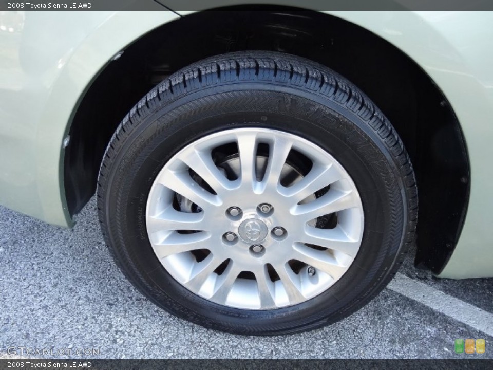 2008 Toyota Sienna LE AWD Wheel and Tire Photo #76355761
