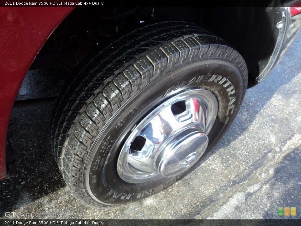 2011 Dodge Ram 3500 HD SLT Mega Cab 4x4 Dually Wheel and Tire Photo #76360901