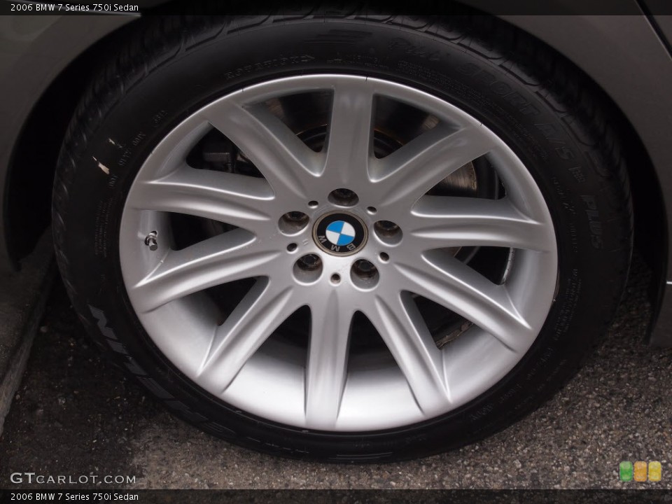 2006 BMW 7 Series 750i Sedan Wheel and Tire Photo #76375016