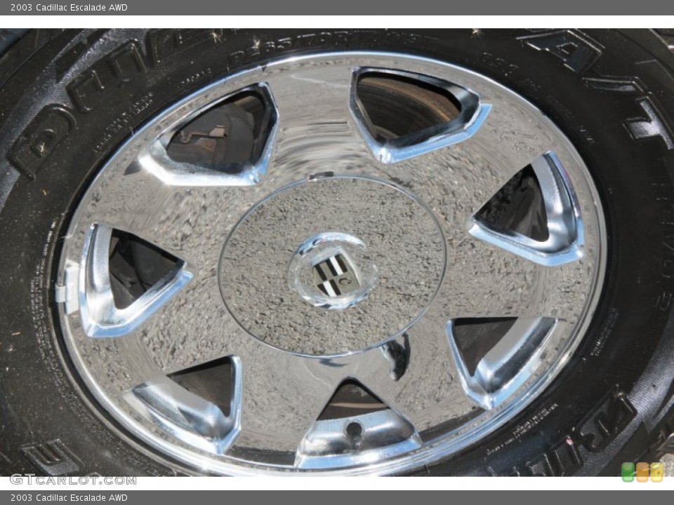 2003 Cadillac Escalade AWD Wheel and Tire Photo #76384707