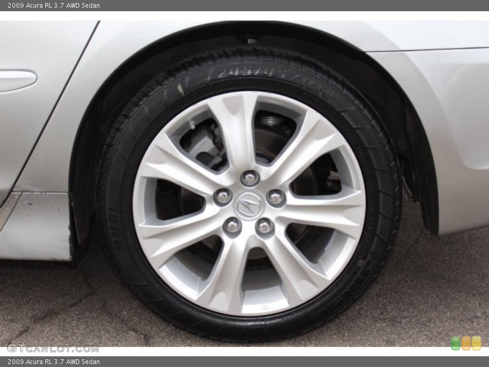 2009 Acura RL 3.7 AWD Sedan Wheel and Tire Photo #76422510