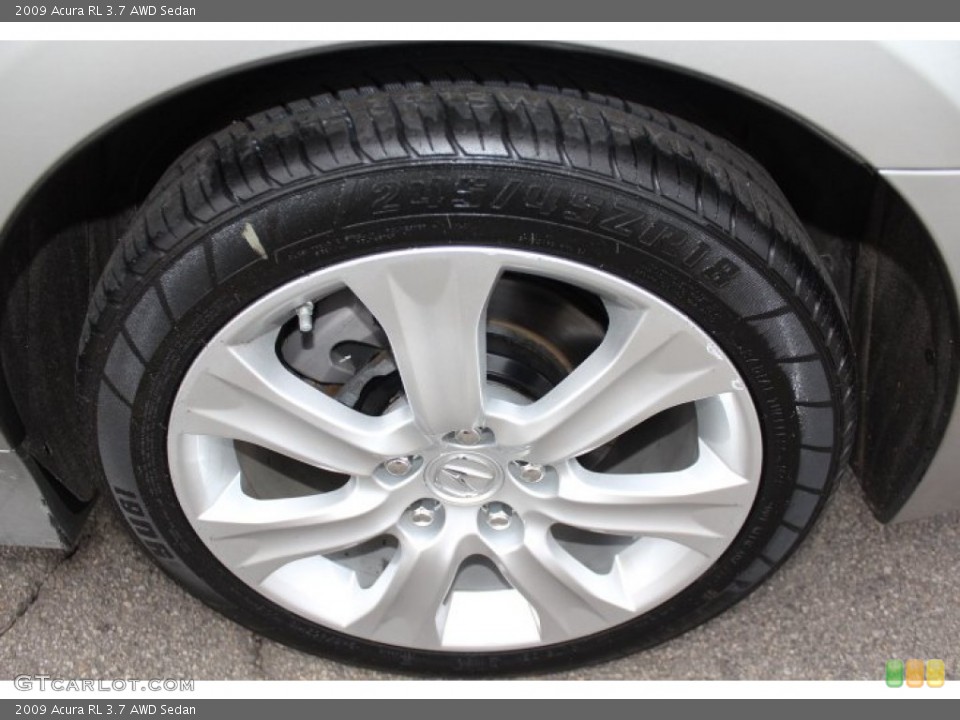 2009 Acura RL 3.7 AWD Sedan Wheel and Tire Photo #76422520
