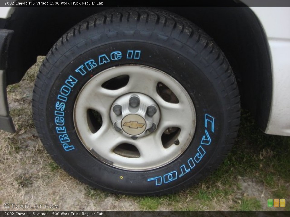 2002 Chevrolet Silverado 1500 Work Truck Regular Cab Wheel and Tire Photo #76437971