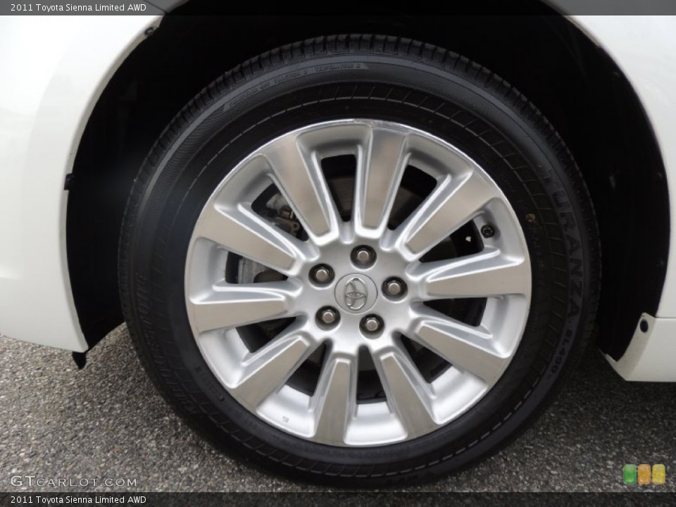 2011 Toyota Sienna Limited AWD Wheel and Tire Photo #76443888