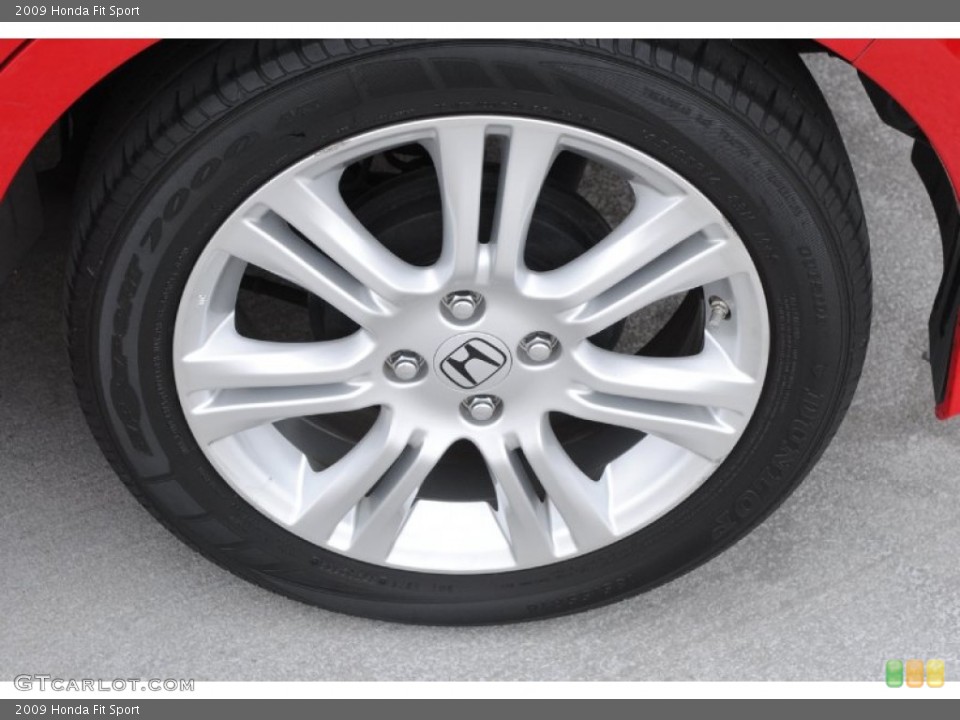 2009 Honda Fit Sport Wheel and Tire Photo #76536953