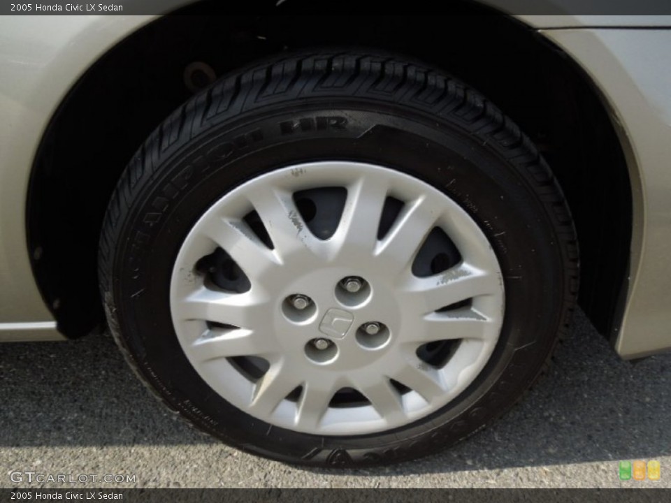 2005 Honda Civic LX Sedan Wheel and Tire Photo #76570321