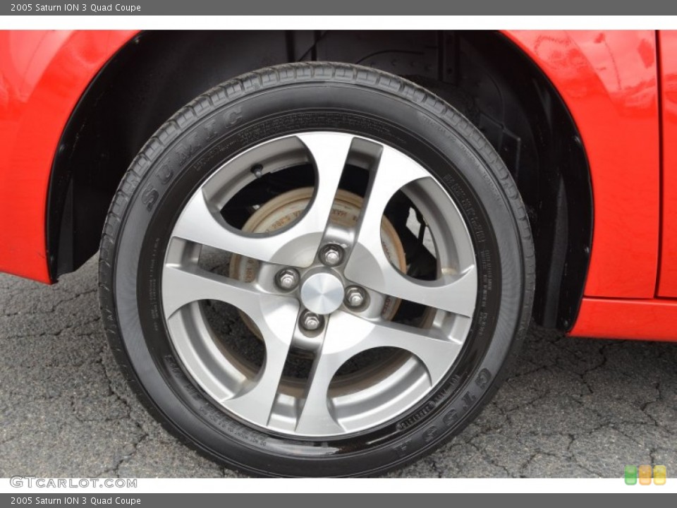 2005 Saturn ION 3 Quad Coupe Wheel and Tire Photo #76598862