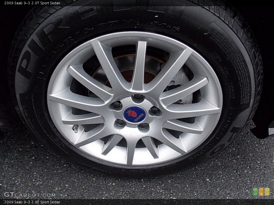 2009 Saab 9-3 2.0T Sport Sedan Wheel and Tire Photo #76613514