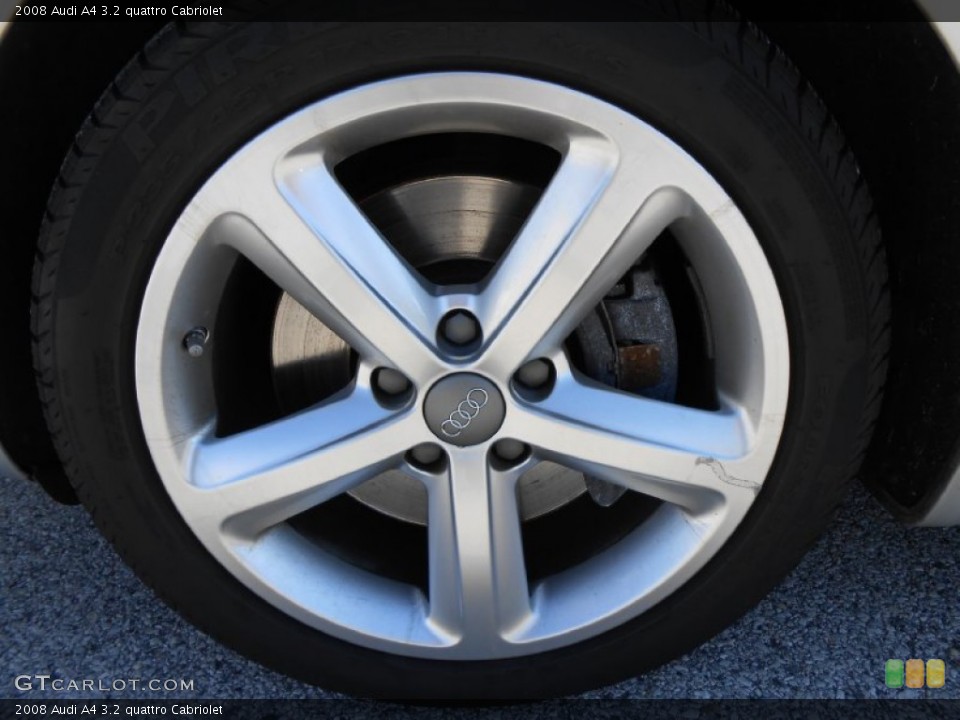 2008 Audi A4 3.2 quattro Cabriolet Wheel and Tire Photo #76657662