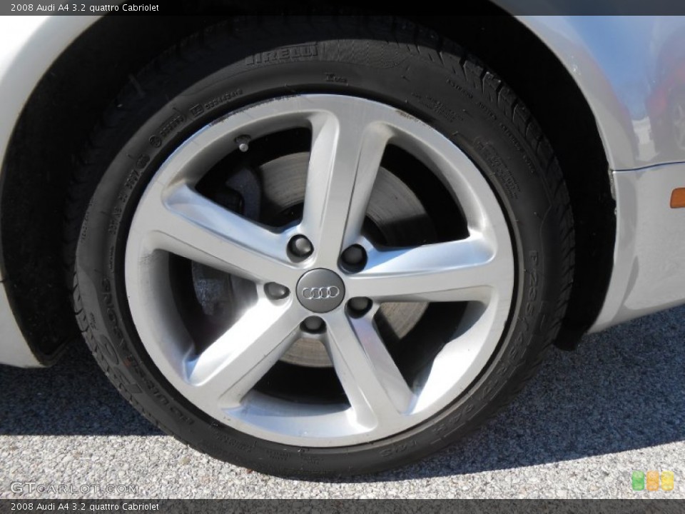 2008 Audi A4 3.2 quattro Cabriolet Wheel and Tire Photo #76657731