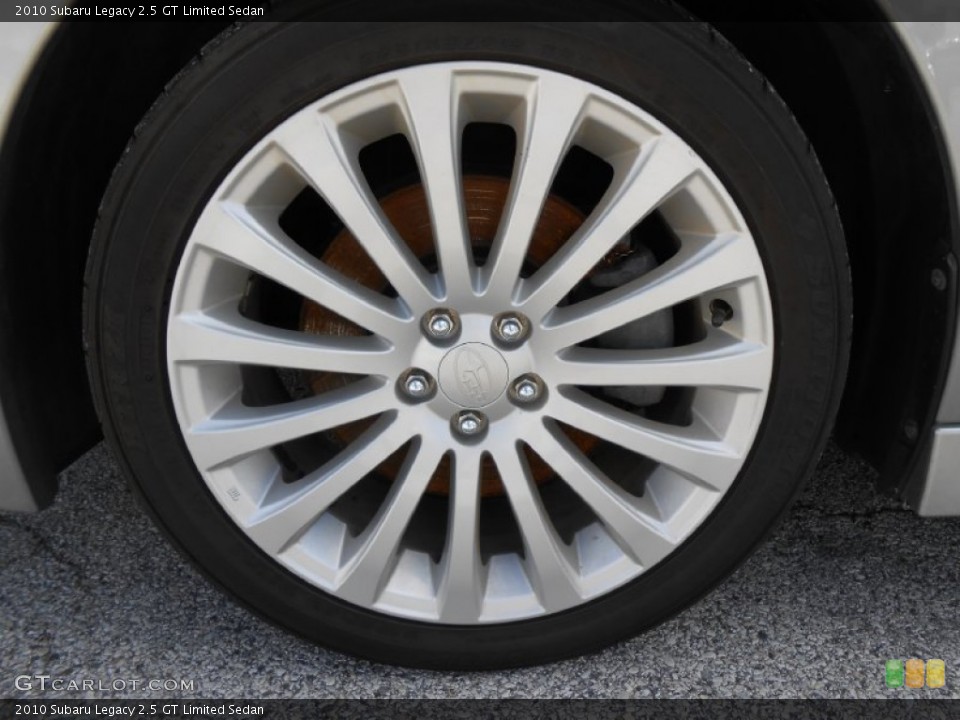 2010 Subaru Legacy 2.5 GT Limited Sedan Wheel and Tire Photo #76664328