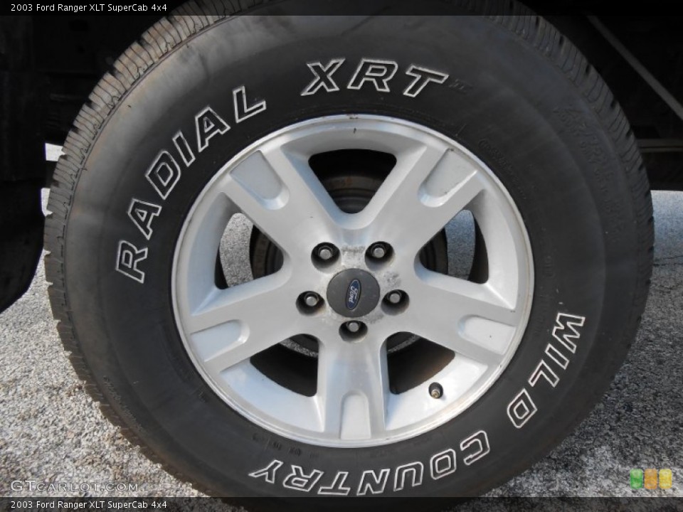 2003 Ford Ranger XLT SuperCab 4x4 Wheel and Tire Photo #76665742