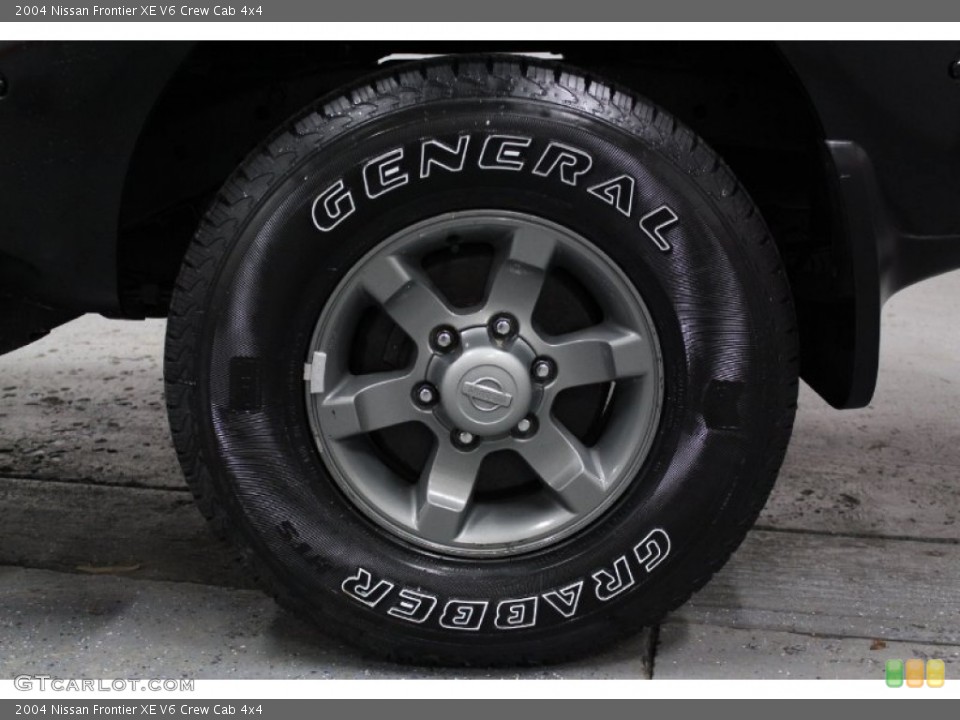 2004 Nissan Frontier XE V6 Crew Cab 4x4 Wheel and Tire Photo #76668645