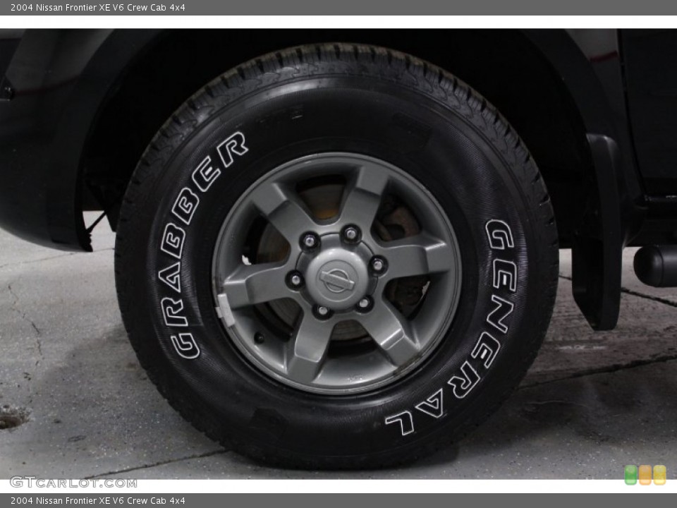 2004 Nissan Frontier XE V6 Crew Cab 4x4 Wheel and Tire Photo #76668690