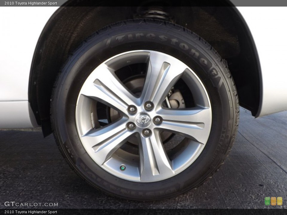 2010 Toyota Highlander Sport Wheel and Tire Photo #76678997