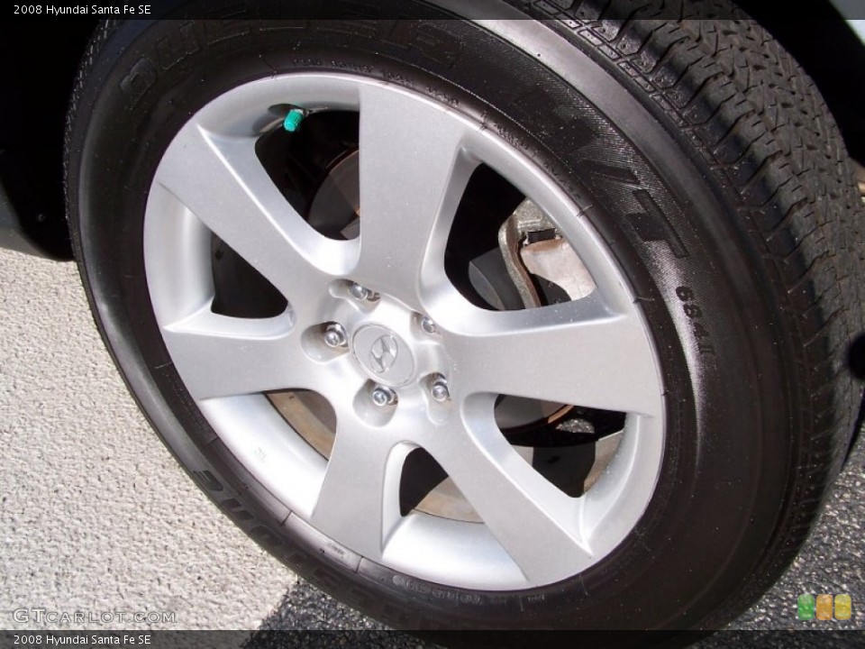 2008 Hyundai Santa Fe SE Wheel and Tire Photo #76754906